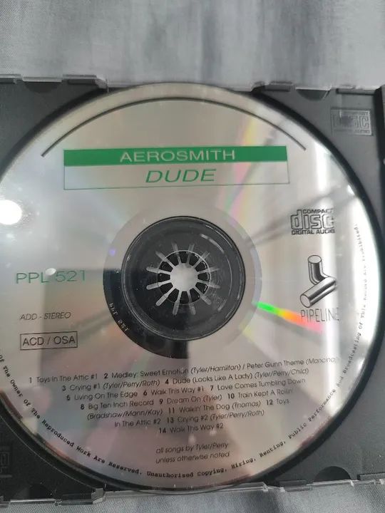 Cd bootleg Aerosmith Dude Live 93 - Foto 3