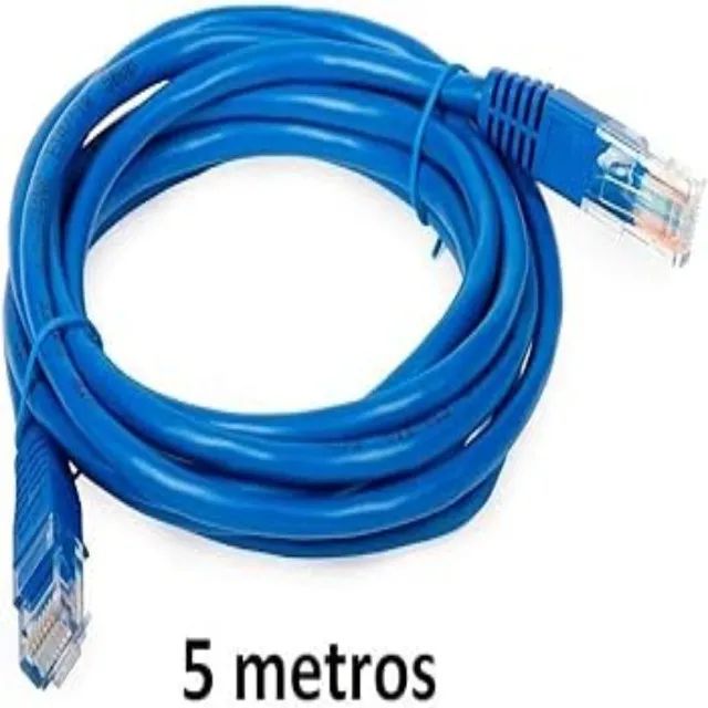 Cabo De Rede Cat5e Azul 5 Metros Internet