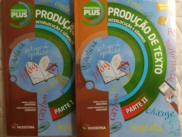 Moderna Plus - Produção de Texto - Interlocução e Gêneros Parte 1 e 2 (5 livros)