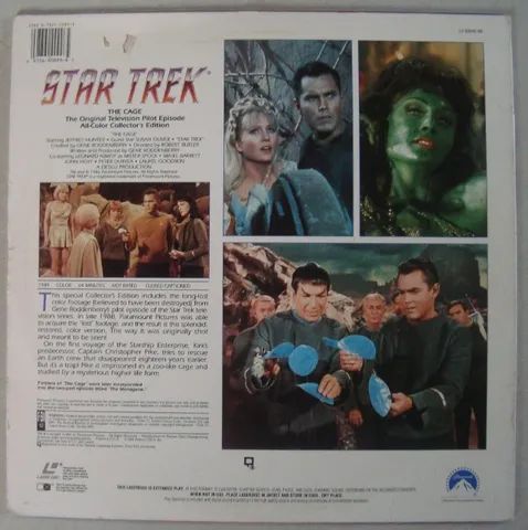 Ld Laser Disc Star Trek 1991 Episodio Piloto da série de tv, Importado Usa - Foto 2