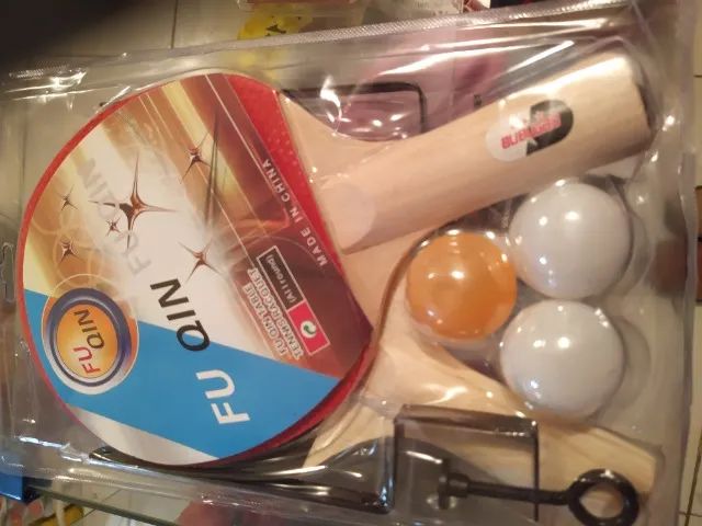 R$29.99 kit ping pong tenis de mesa completo novo 2 raquete + suporte + rede +3 bolas novo - Foto 2