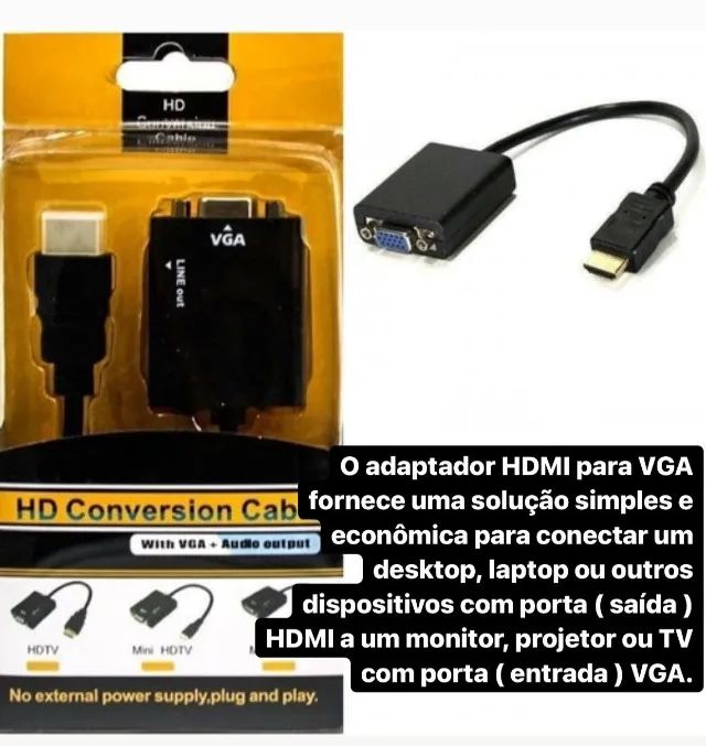 Conversor Hdmi Para Vga 