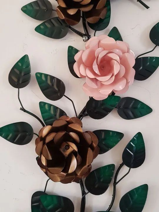 Galho de rosas decorativo Ferro  - Foto 4