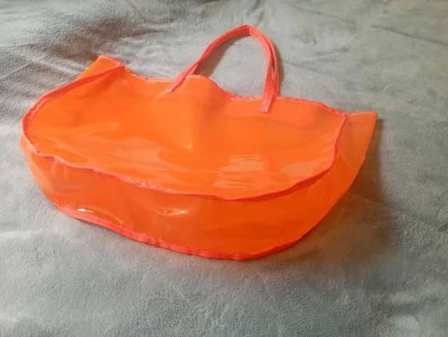 Bolsa de praia laranja fluorescente - Foto 4