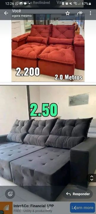 Sofá com puff de brinde - Foto 4