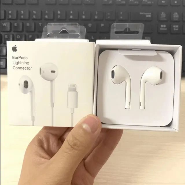 Fone de Ouvido iPhone Lightning EarPods Apple Original (3 meses de garantia)