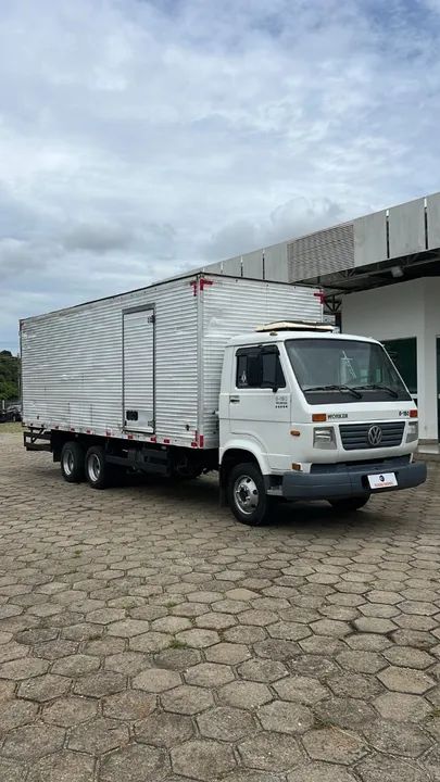 vw/volkswagen 8.150 3/4 truck, ano 2005, com bau, branco - Foto 3