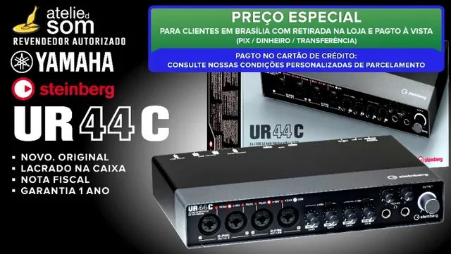 Interface de Audio UR44C - Yamaha Steinberg Gratis Curso Online Cubase AI