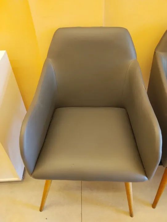 Conjunto 3 Poltronas de Escritório Cinza