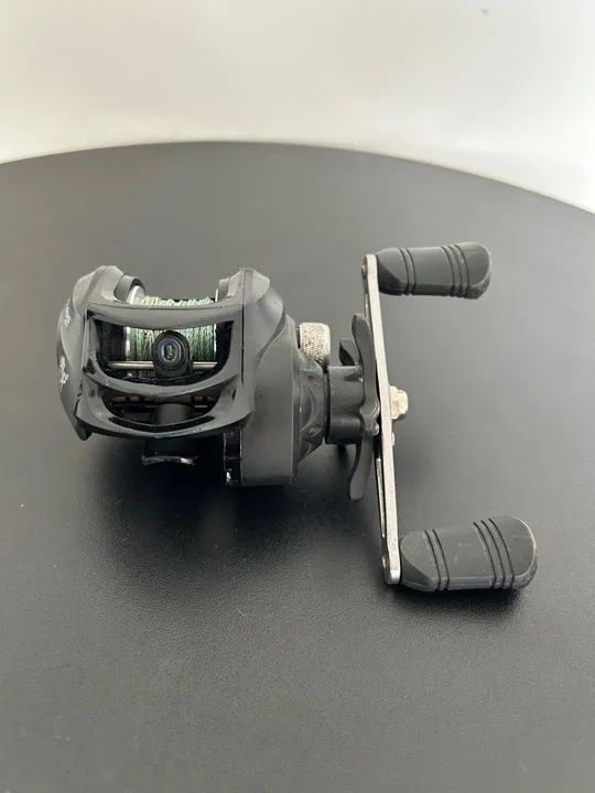 Carretilha top fishing + carretel cheio de linha multifilamento X4 - Foto 3