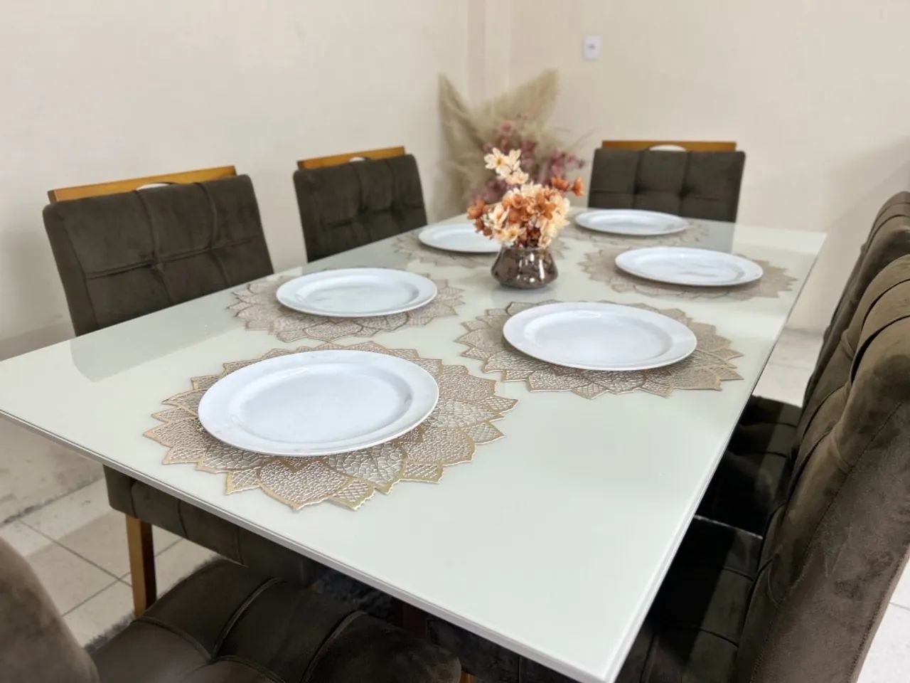 Mesa de Jantar Helo 1.60×0.90 Com 6 Cadeiras- Entrega Rápida - Foto 5