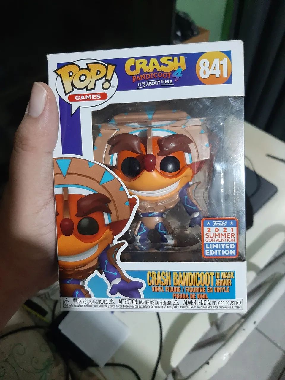 Funko Pop Games Crash Bandicoot 841 Crash In Mask Armor - Game Games - A Loja Mais POP do Brasil | Vem Conhecer