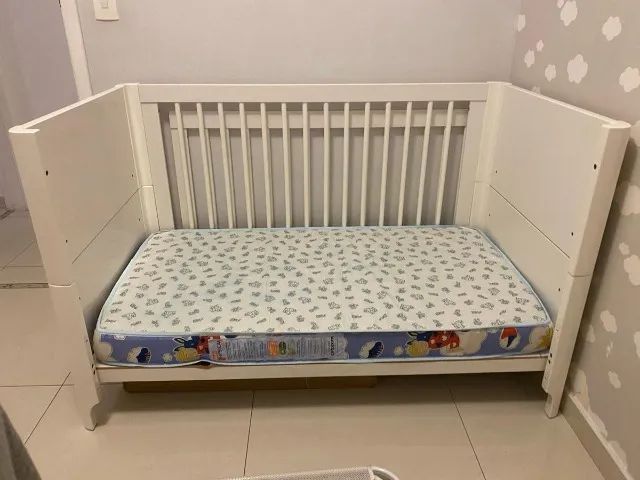 Berço Evolutivo 3 em 1 Branco Quater - Linha Bloom - Foto 3