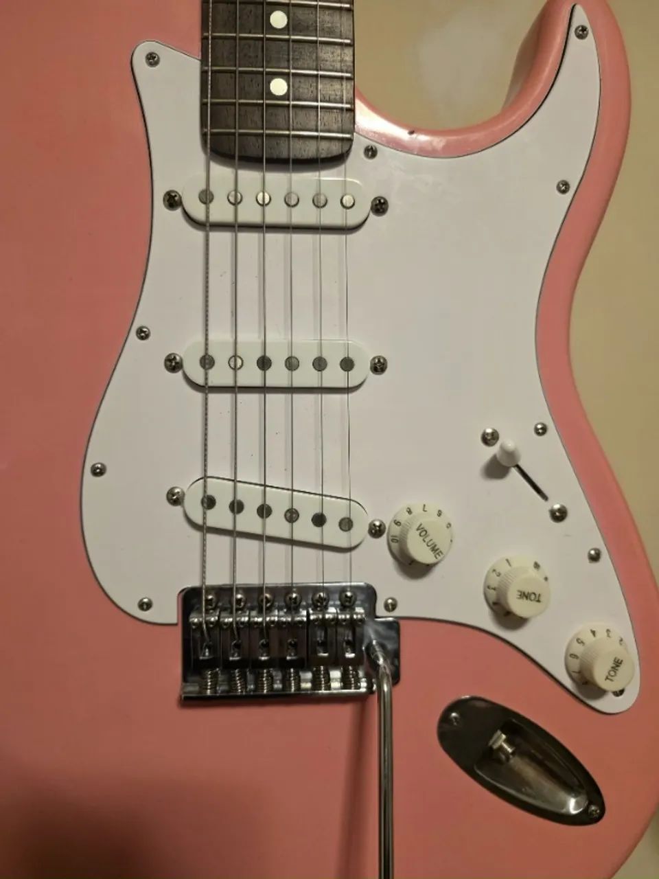 Strato Guitar Rosa Guitarra Stratocaster Rosa Com Upgrade - Instrumentos musicais ...