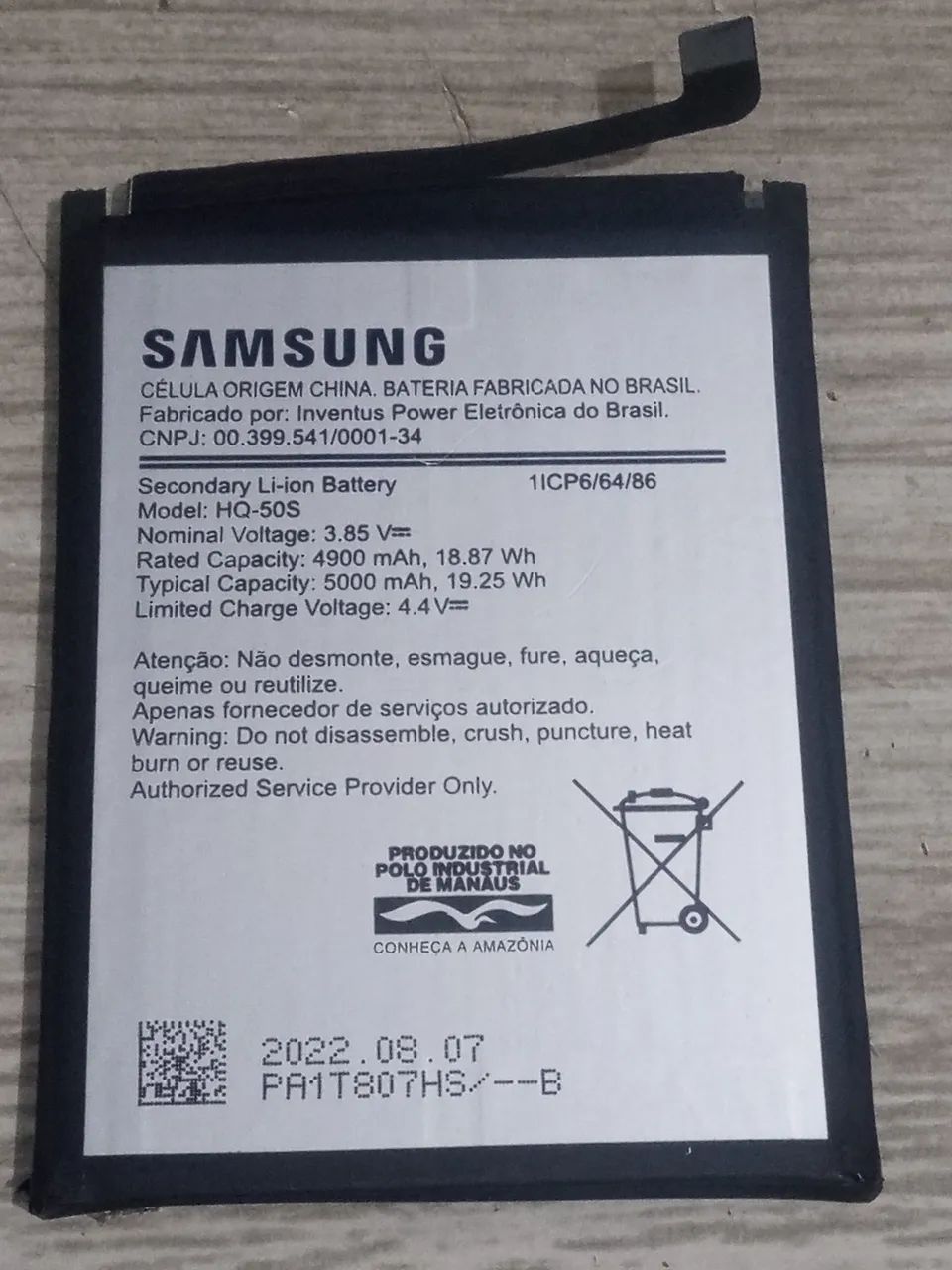 Bateria Samsung Galaxy A03 original modelo HQ-50S  - Foto 3