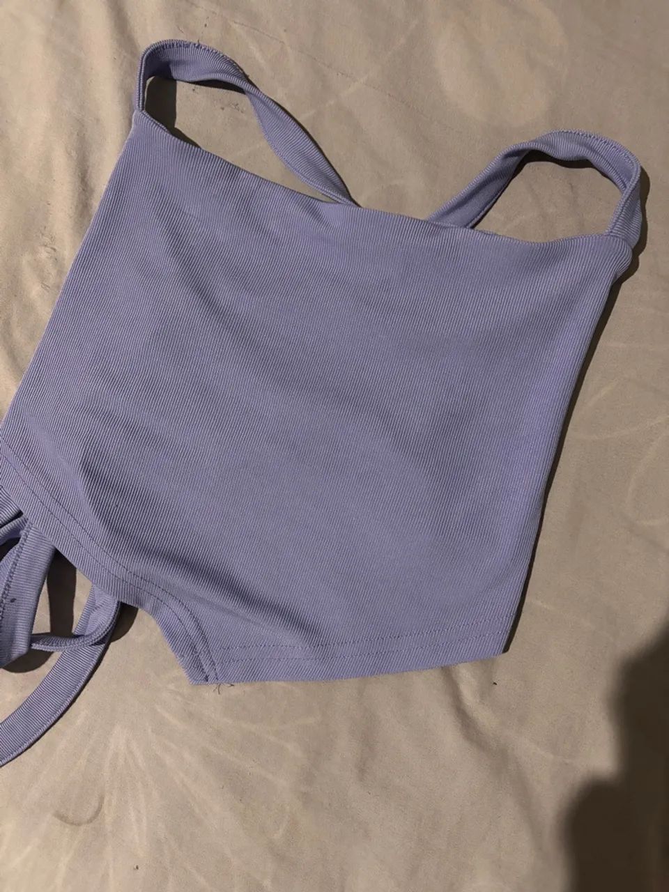 Top cropped com amarração 