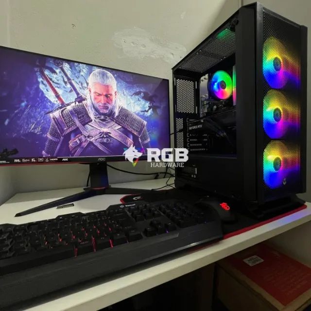 PC Gamer COMPLETO RYZEN 5 + RTX3060 + 1 ano de garantia e em até 12x