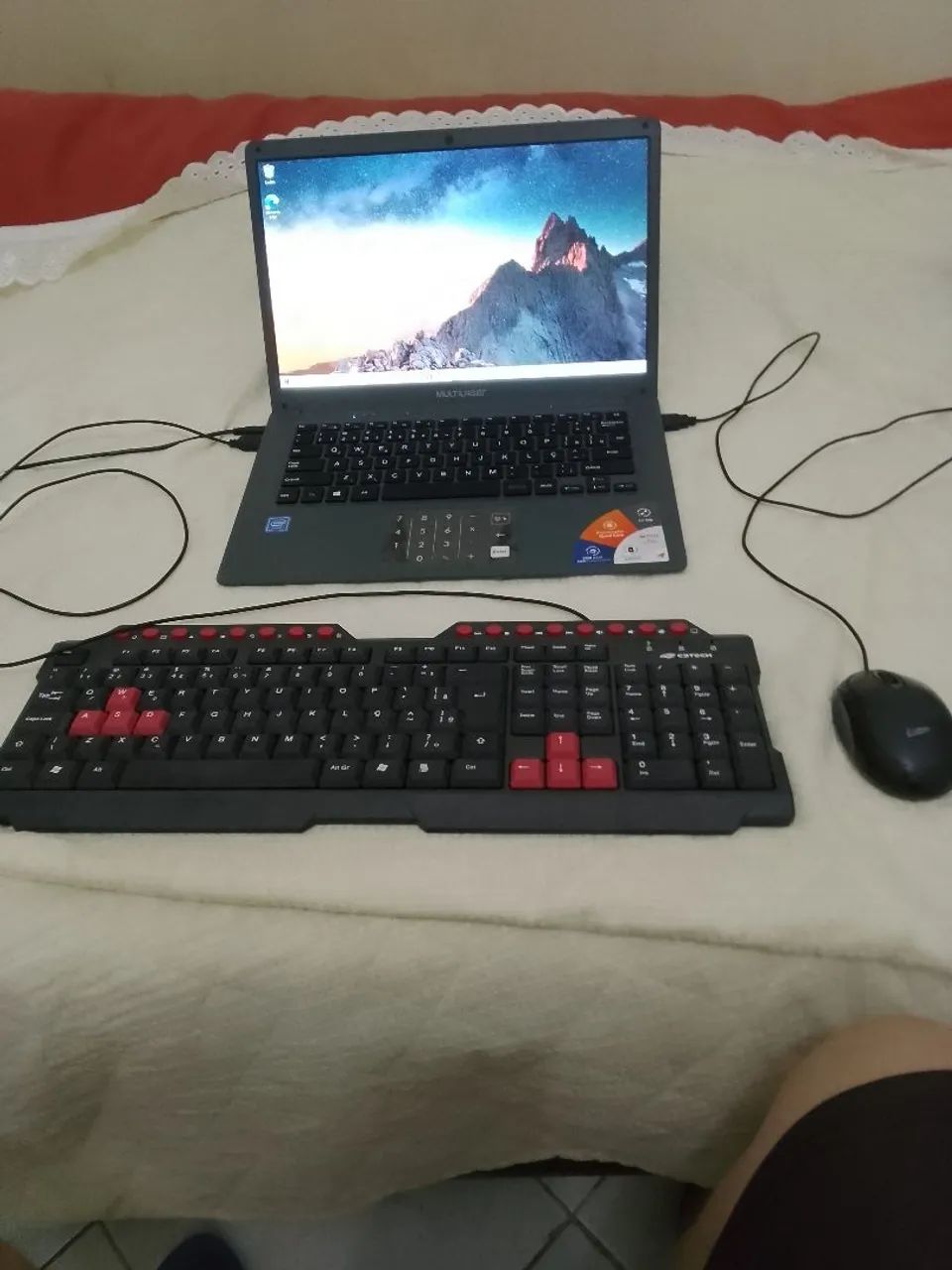 Multilaser Notebook with Used Gaming Keyboard and Mouse READ64312419592833122