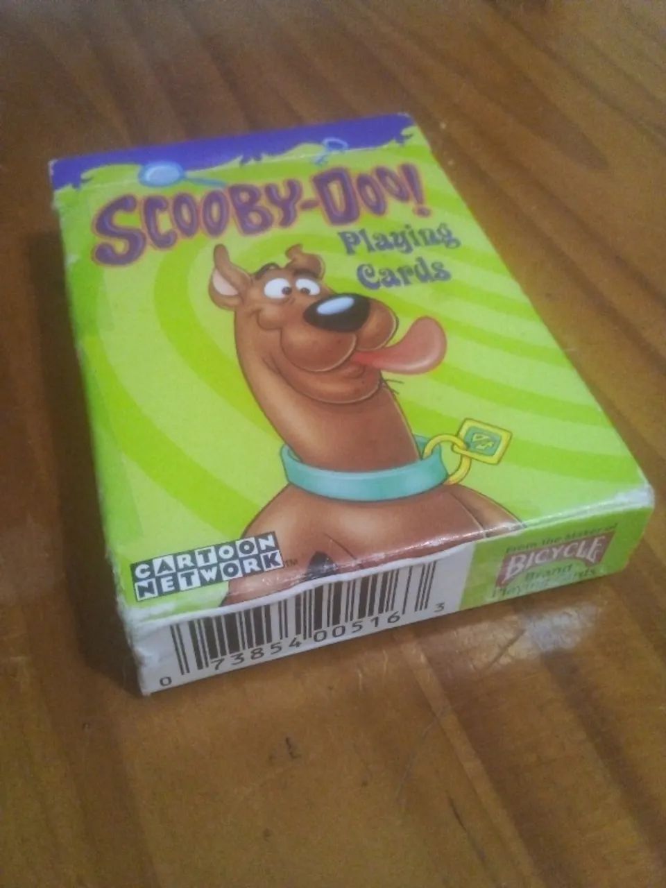 Baralho importado Scooby-Doo 1999, algumas cartas estão manchadas