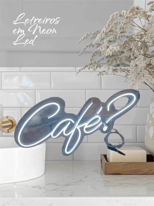 Letreiro Neon Led Café