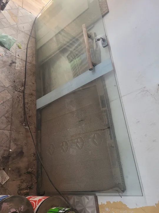 Porta blindex com fechadura 