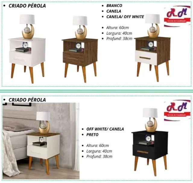CRIADO PÉROLA 1 GAVETA 