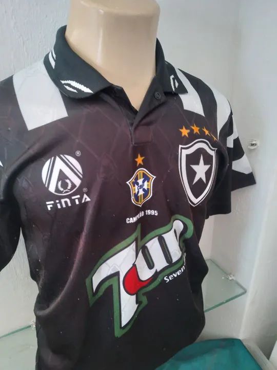 Camisa Botafogo -RJ 1995 - Seven Up -  FINTA - Tamanho M - Foto 4
