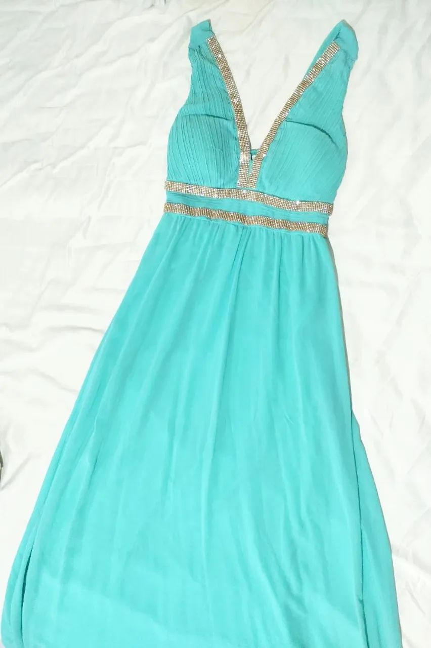 Vestido Festa azul turquesa  - Foto 4