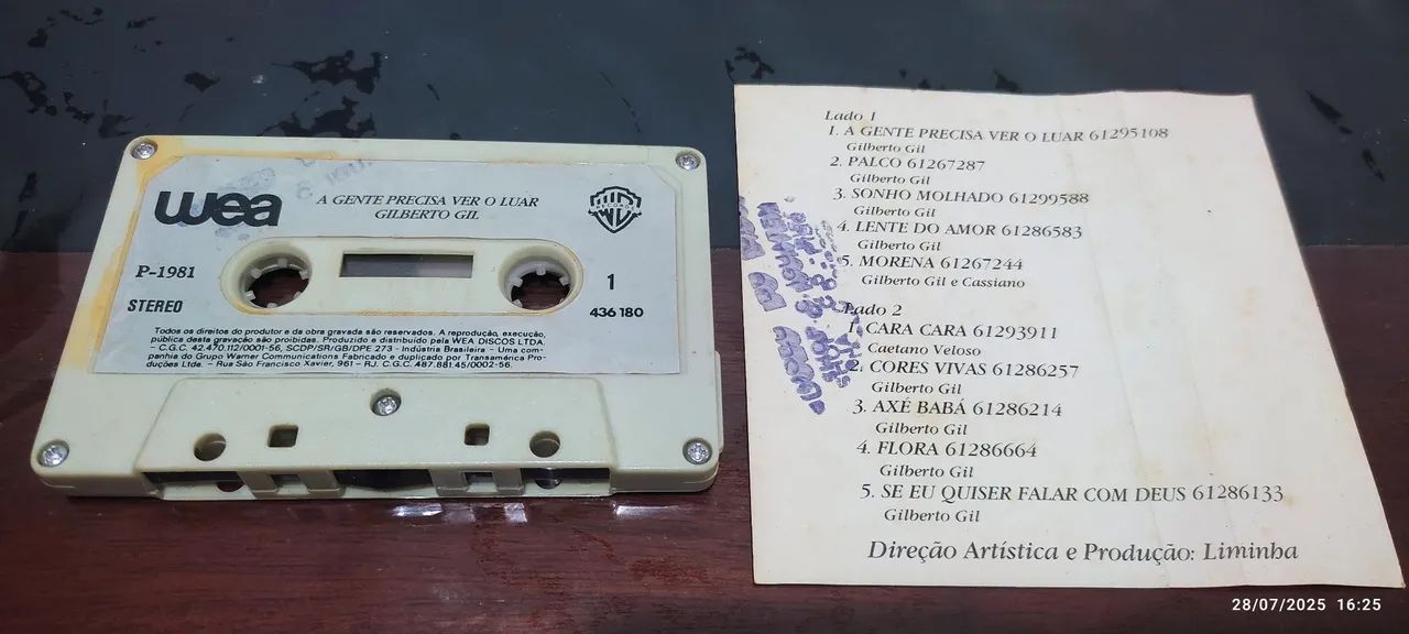 Fita Cassete Gilberto Gil - A Gente Precisa Ver o Luar - Foto 3