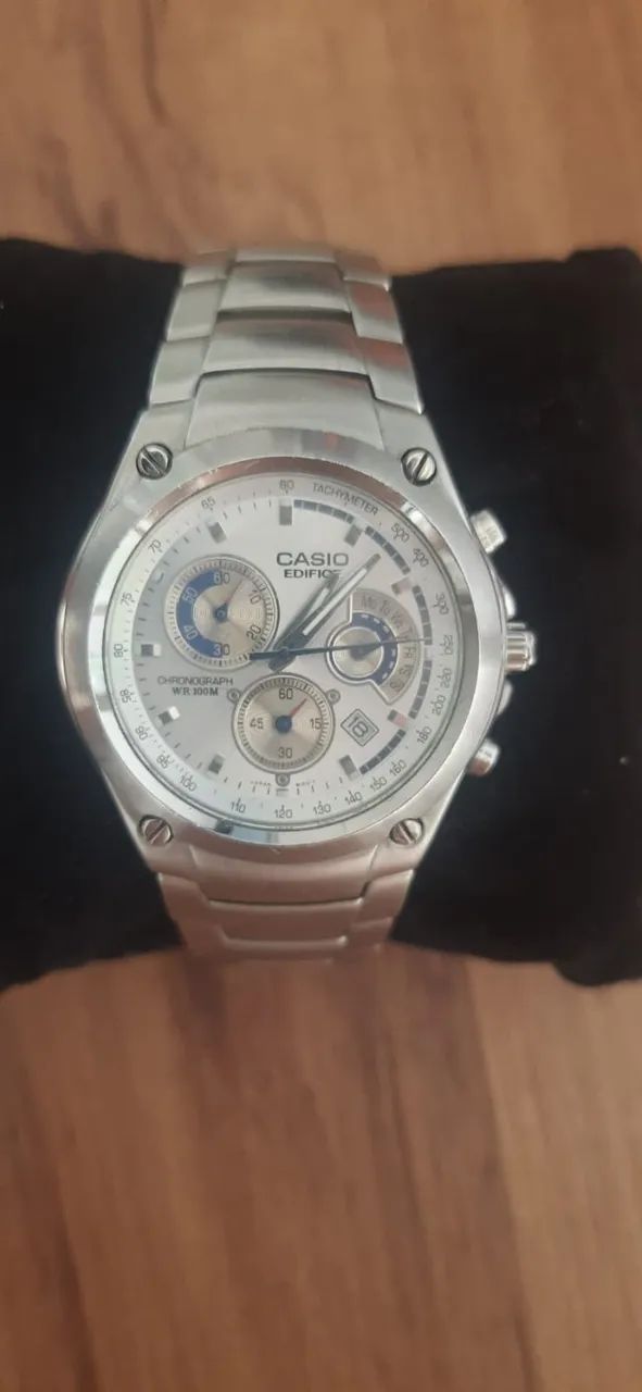 Relógio masculino Casio Edifice EF-507 com cronógrafo, dia e data e movimento de quartzo. - Foto 5