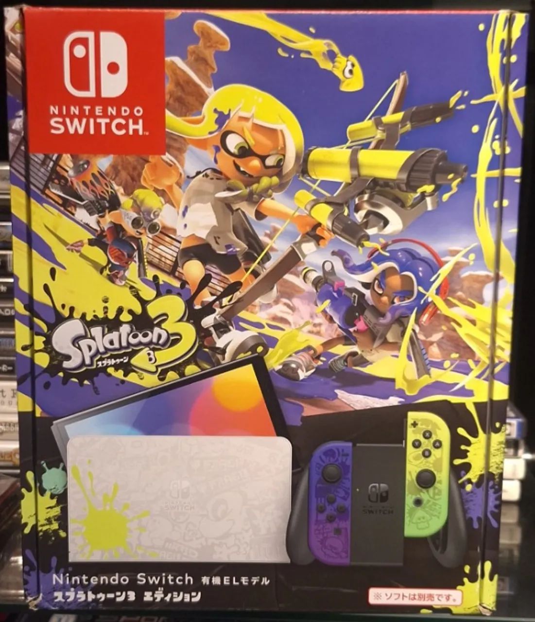Nintendo Switch Oled Splatoon 3 Edition 64Gb Japonês Novo Completo