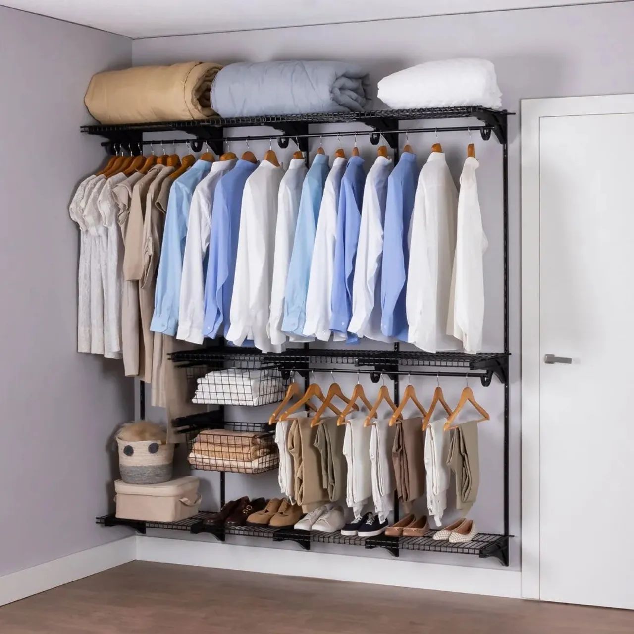 Guarda roupa ARAMADO moderno aberto para closet