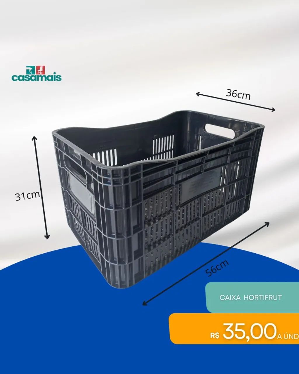 Caixa de Plástico Hortifrut para Transporte - Foto 4