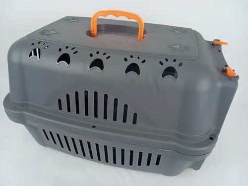 CAIXA DE TRANSPORTE Nº 3 - DURAPETS - CINZA E LARANJA - CÃES E GATOS - USADA - Foto 5