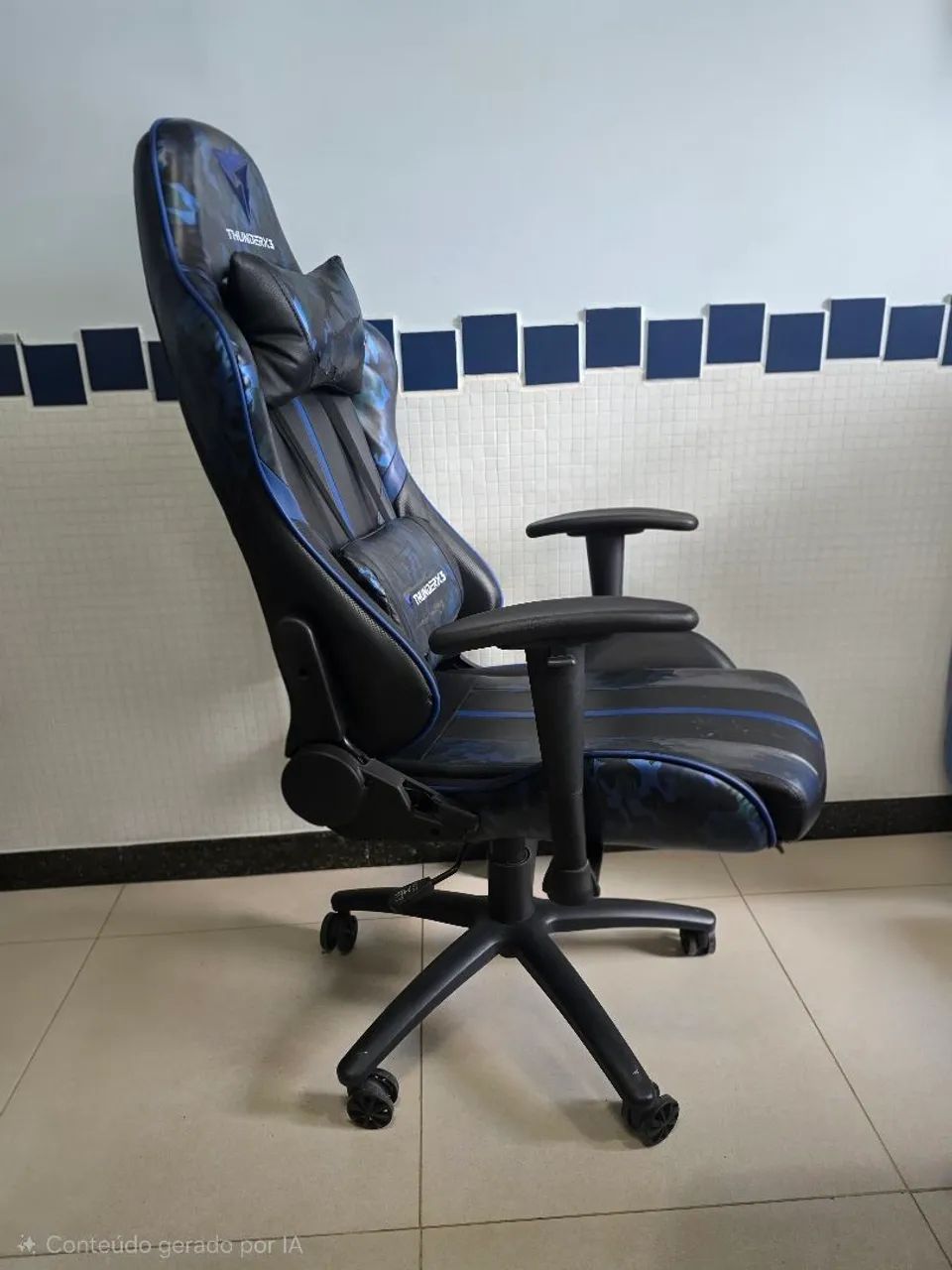 Cadeira Gamer ThunderX3 Camo Admiral Azul da ThunderX3 - Foto 2