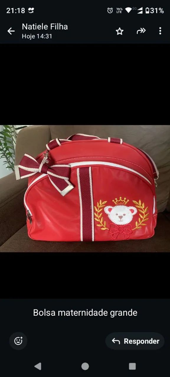 Bolsa maternidade grande GG