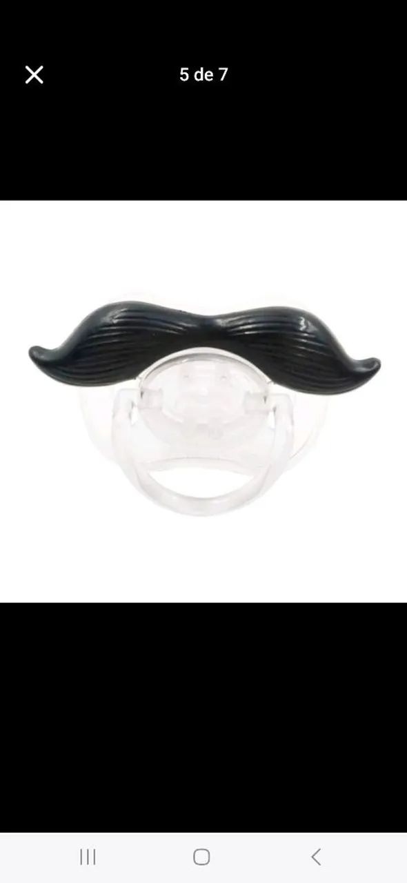 Chupetas de Silicone para Bebê modelo Dentes e Bigodes