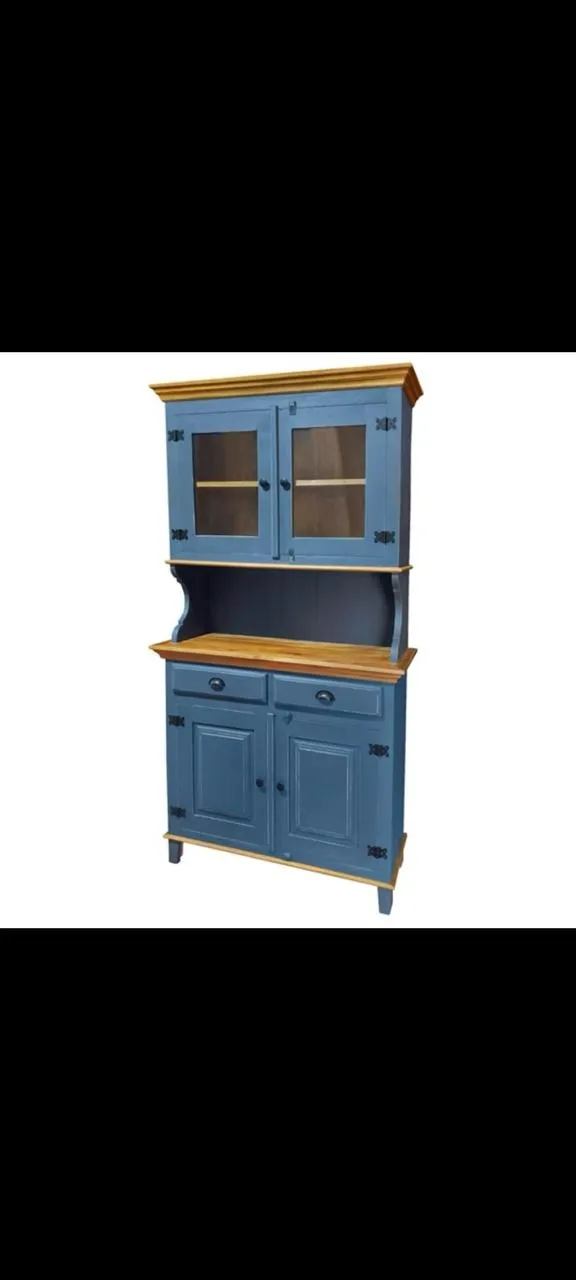 Armário Avançado Quatro Portas E Duas Gavetas Azul