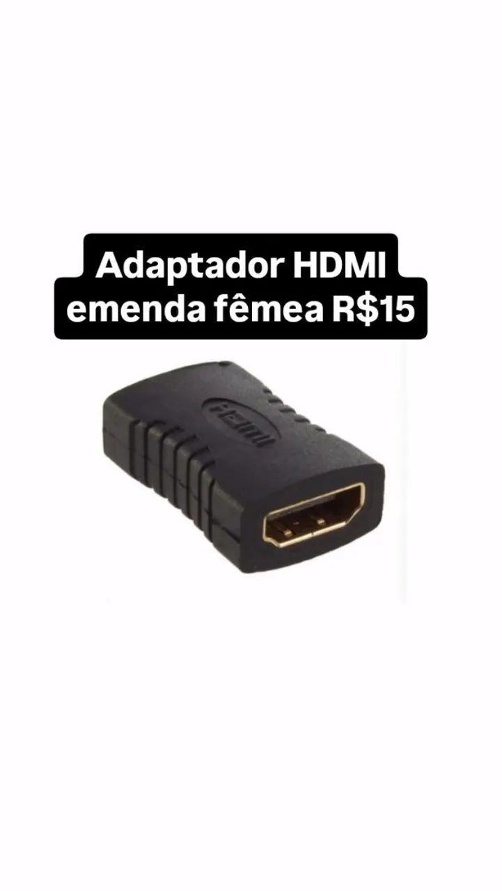 Adaptação HDMI fêmea  - Foto 2