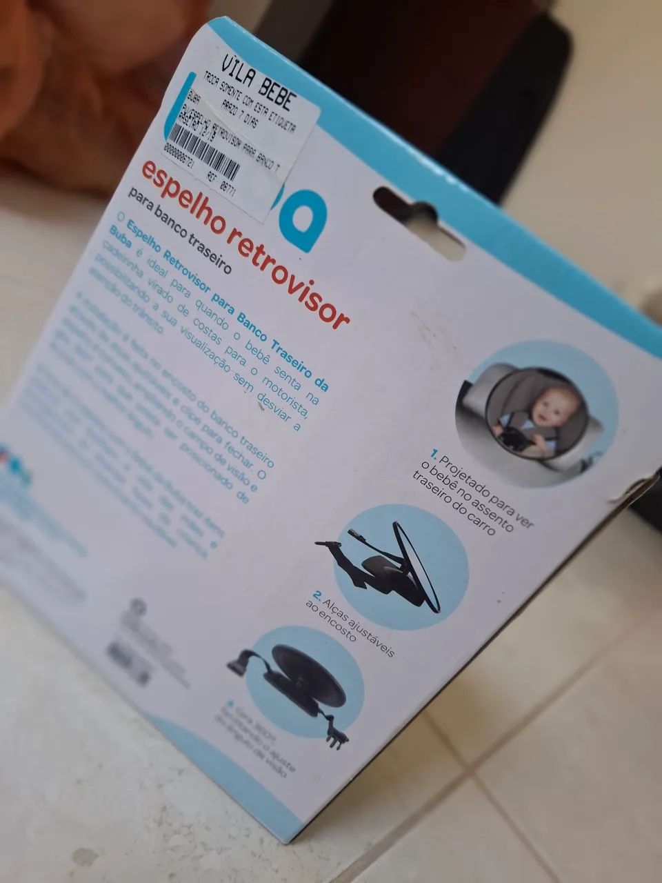 Espelho Retrovisor para Banco Traseiro Buba - Foto 2