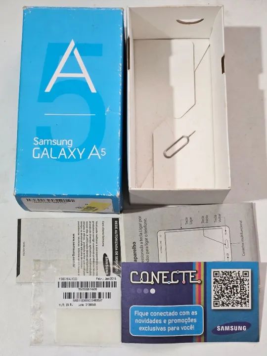 Caixa Smartphone Samsung Galaxy A5 2015 em perfeito estado completa - Foto 3