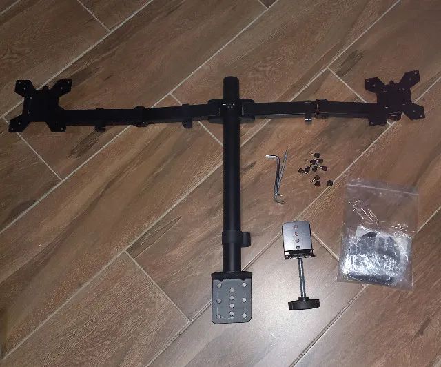 Suporte Para 2 Monitores Articulado Cor Preto