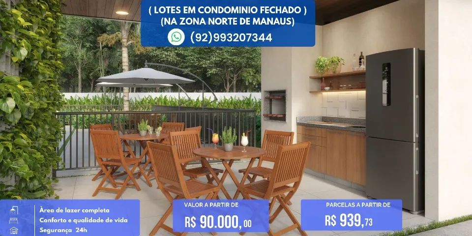 (Lotes condomínio Fechado em Manaus)entrada parcelada em ate 10 vezes  - Foto 5