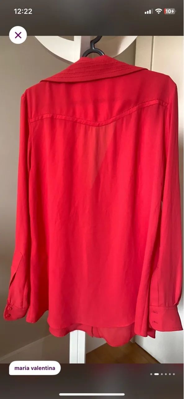 Camisa vermelha marca Maria Valentina - Foto 3