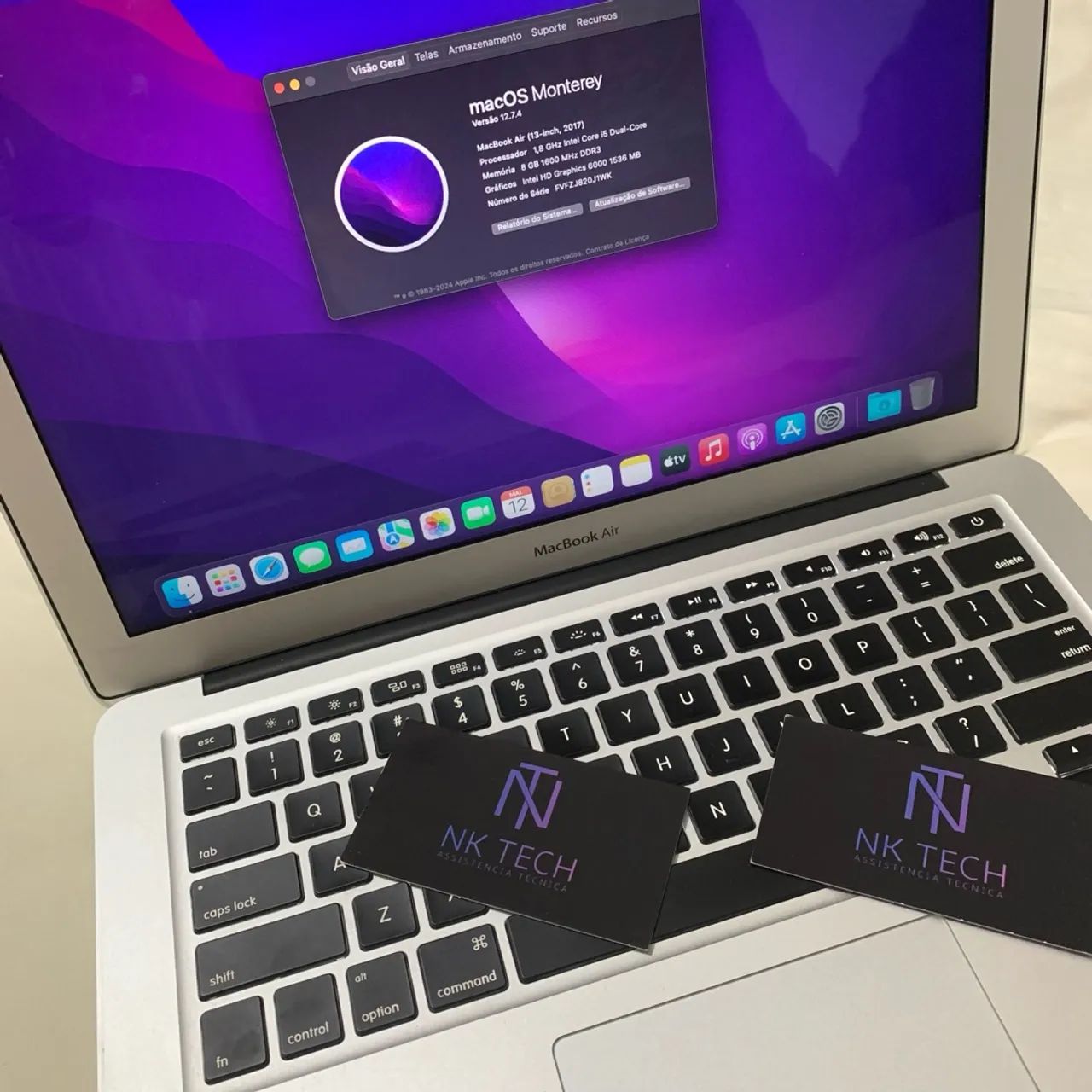MacBook Apple 2017 - 8GB RAM | 128GB SSD | macOS Monterey | Carregador Original Incluso