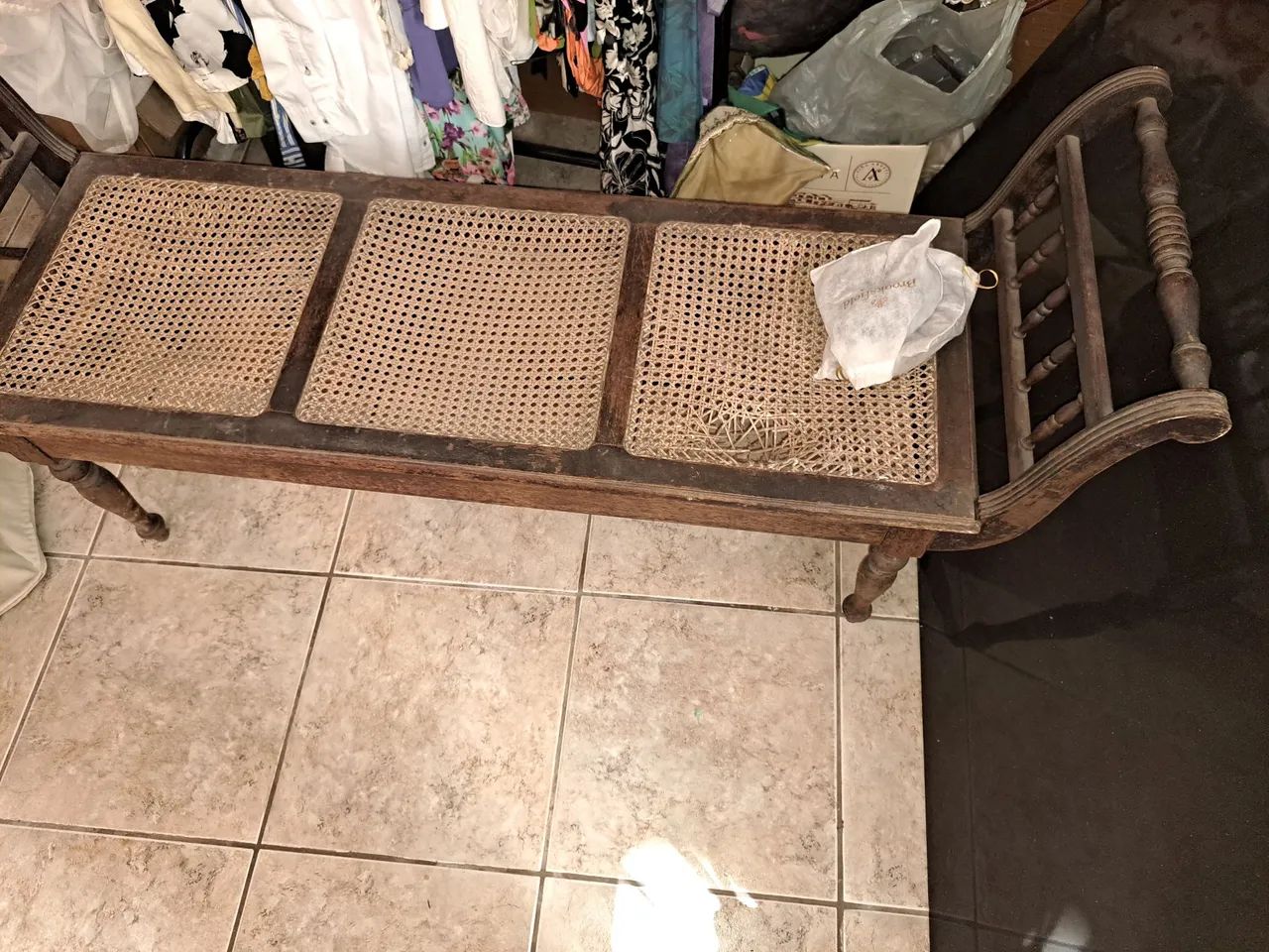 Namoradeira em madeira antiga - Foto 3