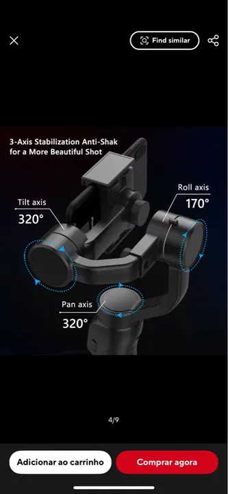 Gimbal F8 3 Eixos - Estabilizador