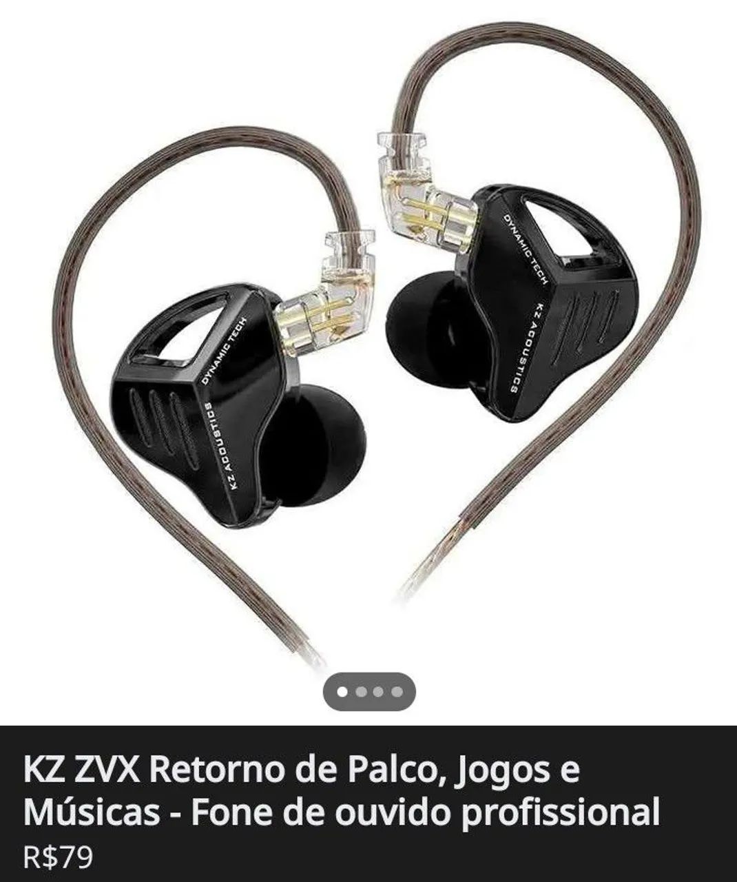 Fones Profissionais KZ Para Retorno de Palco, Jogos e Músicas - Foto 5