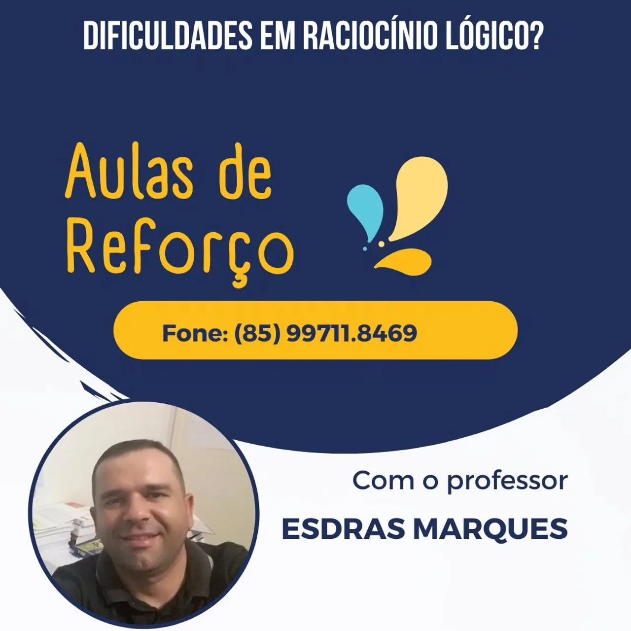 Aulas Particulares em domicílio ou online