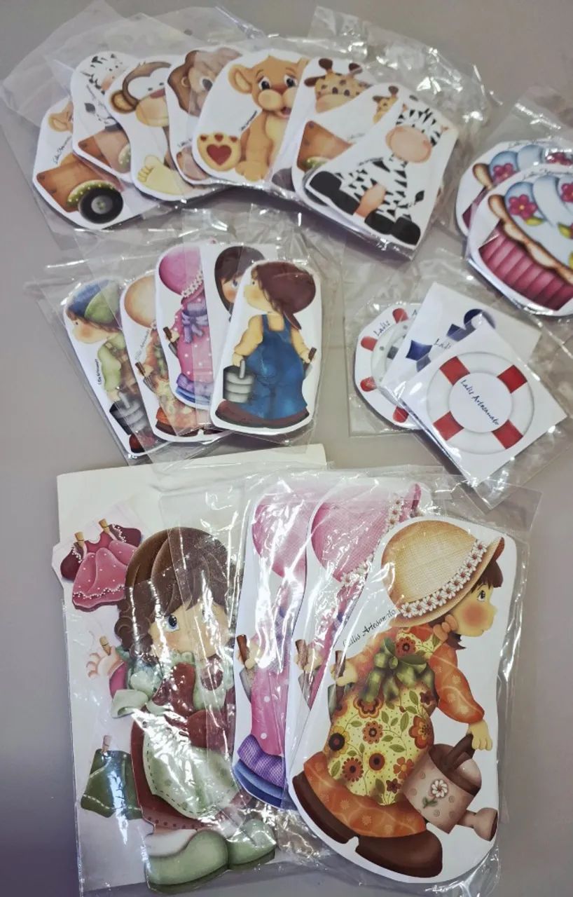 Kit de 118 Apliques MDF e Papel Litoarte e outros diversos  - Foto 4